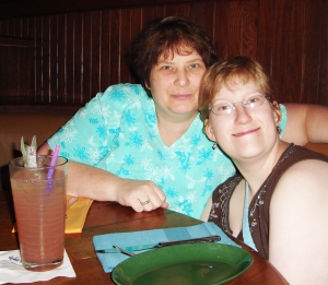 Mother and daughter with special health care needs on vacation.